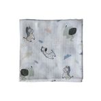 Mutlu Gün Marketi Müslin Bebek Battaniyesi 80x80cm Mutlu Hayvanlar Figürlü
