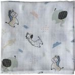 Mutlu Gün Marketi Müslin Bebek Örtüsü Mik-Mak Figürlü - 80 x 80 cm