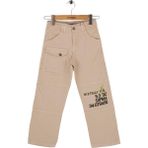 Mutlu Kids Baskı ve Cep Detaylı Erkek Çocuk Pantolon - 6 Yaş - Krem