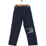 Mutlu Kids Baskı ve Cep Detaylı Erkek Çocuk Pantolon - Lacivert - 11 Yaş