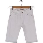 Mutlu Kids Cepli Erkek Çocuk Gabardin Kapri Şort - Beyaz - 6 Yaş