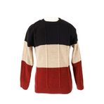 Mutlu Kids Çizgili Erkek Kazak Bordo 10-11 Yaş