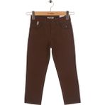 Mutlu Kids Erkek Çocuk Gabardin Pantolon Kahverengi %98 Pamuk Günlük Kullanım İçin Regular Kalıp - 3 Yaş