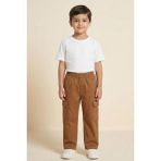 Mutlu Kids Kargo Cepli Erkek Gabardin Pantolon - Kahve - 9 Yaş