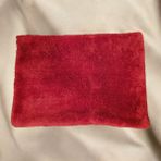 Mutlu Köşe Teddy Puffy Peluş Bordo Pamuk Dikdörtgen Kırlent Kılıfı Bel Kırlenti - 50 x 30 cm