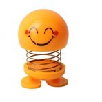Mutlu Olan Emoji Smile Zıp Zıp Kafa 8 cm Araba Torpido Süsü Masaüstü Dekoratif Figür Pasta Süsü