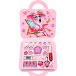 Mutlu Oyuncaklar Pembe Flamingo Çocuk Makyaj Seti — Far, Dudak Parlatıcısı, Oje ve Aksesuarlar 🎀🦩