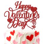Mutlu Sevgililer Günü Pasta Tepesi, Tatlı Aşk, Be Mine, I Love You, Sevgililer Günü Teması Düğün Nişan Yıldönümü Partisi Dekorasyon Malzemeleri