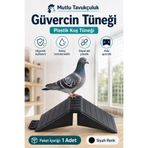 MUTLU TAVUKÇULUK 1 Adet Güvercin Tüneği Siyah Plastik Askı Aparatlı Duvar Tipi Tünek Kuş Konma Dinlenme Aparatı