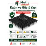 MUTLU TAVUKÇULUK Güvercin Tavuk Izgara Kümes Taban Izgarası 1 m² (4 Adet 50x50 cm) Plastik Modüler Zemin Paneli