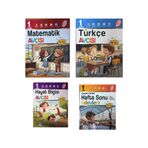 Mutlu Yayıncılık 1.Sınıf Matematik Türkçe Hayat Bilgisi Hafta Sonu Ödev Yaprakları 4 LÜ Seti Mutlu Yayınları