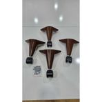 MUTLUALIŞVERİŞMERKEZİ Tekerlekli Sihirli Sehpa Masa Ayağı 360 Derece Dönebilen 17 Cm 4 Adet Ceviz. Vida Hediyeli!!!