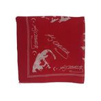 MutluHan%100 Pamuk Bandana | Atatürk Silüetli & İmzalı, Kırmızı | Unisex Fular | Günlük, İş ve Özel Günler İçin Hediyelik