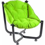 MutluPaket Kolay Kurulum Ergonomik Paşa Bahçe Keyif Koltuğu (Fıstık Yeşili) - Siyah
