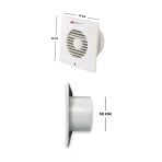 Mutlusan 100 Lük Banyo Ve Mutfak Havalandırma Aspiratörü Montaj Delik Çapı 100Mm (10Cm)