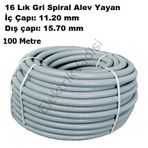 Mutlusan 16'lık Halojen Free Gri Alev Yayan 100 mt Spiral Boru