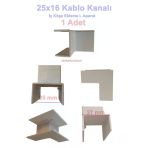 Mutlusan 25X16 Kablo Kanalı İç Köşe Plastik Beyaz