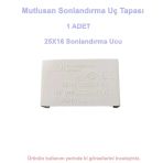 Mutlusan 25X16 Kablo Kanalı Uç Tapa Sonlandırma Kapağı Plastik Beyaz