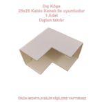 Mutlusan 25X25 Kablo Kanalı Dış Köşe Plastik Beyaz