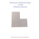 Mutlusan 25X25 Kablo Kanalı İç Köşe Plastik Beyaz