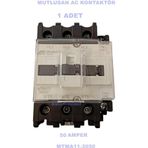 MUTLUSAN 3P 50A 22KW AC Kontaktör 220v 1NO+1NC (50 Amper 220 Volt 1 Açık 1 Kapalı Kontak Trifaze Kon