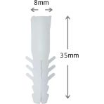 Mutlusan Plastik Dübel 8Mm Beyaz (100'Adet)