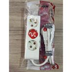 Mutlusan Ri-Tech 3’lü Grup Priz – 2 Metre Konforu Çoçuk Koruma - Beyaz