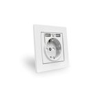 Mutlusan Rita Beyaz İkili Usb Topraklı Priz