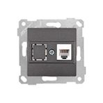 Mutlusan Rita Füme Mek+tuş Telefon Prizi 1xrj12 (cat3) Mut-2200 125 0195 Gri