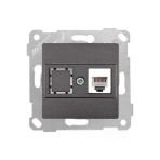 Mutlusan Rita Füme Mek+Tuş Telefon Prizi 1Xrj12 (Cat3) Mut-2200 125 0195