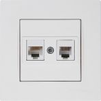 Mutlusan Rita Rj12 Cat5e Beyaz Telefondata Priz