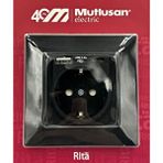 Mutlusan Rita Siyah Usb + Type C Sarjli Toprakli Priz