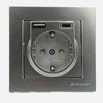 Mutlusan Rita USB Type-C Inox Priz