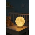 Muvesta Mini Ay Işığı Gece Lambası-3D Ay Şeklinde Masa Lambası-Ledli Pilli Dekoratif Tema