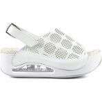 Muya Jambe Anatomik Air Max Tabanlı Kadın Sandalet - Beyaz