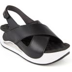 Muya Orthopedix Assos Anatomik Air Max Tabanlı Cırtlı Kadın Sandalet 31213 - Siyah