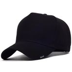 MUYAN Kadın/Erkek Sportif Beyzbol Şapkası Kamyoncu Şapkası Klasik Snapback Beyzbol Şapkası 59-64 cm, M/Siyah, XXL