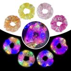 MUYANN 4 Adet Işık Up Scrunchies Kadınlar Kız için, Çok Işık Modları LED Scrunchy, Saç Kravat, Karanlık Saç Aksesuarları Rave Parti için, Noel Festivali Olması Gerekir, Neon Glow Partisi için Saç Scrunchie