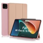 MuyDoux kılıf Xiaomi Mi Pad 6/6 Pro 11 İnç 2023 için, Pürüzsüz ön kapak ve darbeye dayanıklı yumuşak arka kılıf, Otomatik Uyandırma/Uyku, İnce ve Hafif Üç Katlı Kılıf, Gül Altın