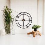 Muyika Bonjour Metal Sessiz Mekanizmalı Dekoratif Duvar Saati 50x50cm Mds-50 Siyah