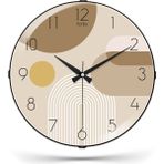 Muyika Design Muyika Cino Bombe 36CM Yuvarlak Duvar Saati Gerçek Cam Modern Tasarım Ev Ofis Uyumlu Pds-36