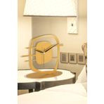 Muyika Design Muyika Maceire Gold Eskitme Metal Dekoratif Masa Üstü Saati 24x22cm Mms-m