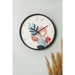 Muyika Design Oval Şekilli Gerçek Cam 30 cm Plastik Materyalli Sessiz Mekanizma Duvar Saati