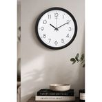 Muyika Design Siyah Metal Kasa Sessiz Duvar Saati 40 cm MUYİKA Modern Salon Ofis Saati