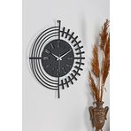 MUYİKA Dubai Metal Siyah Duvar Saati 50x50cm Sessiz Mekanizma MDS-50