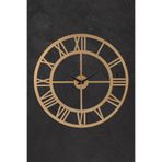 Muyika Duvar Saati 50Cm Sessiz Mekanizma Gold Metal Kasa Modern Tasarım -Romental Metal Eskitme 50Cm Mds-50 Myk1195-05