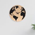 Muyika Muyika Geogra Mdf 6mm Dünya Haritalı Duvar Saati 41x41cm Ads-41 Krem