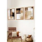 Muyika Premium Ahşap Çerçeveli 3Lü Modern Iskandinav Bohem Tarz Dekoratif Ev Dekorasyonu Tablo Seti-Set12 Myk3012-1