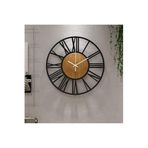 Muyika Roma Attraente Rakamlı Ahşap Göbek Siyah Dekortif Duvar Saati 50X50Cm Mds-50 Myk1195-07