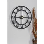 MUYİKA Roma Rakamlı Metal Siyah Duvar Saati 50x50cm MDS-50